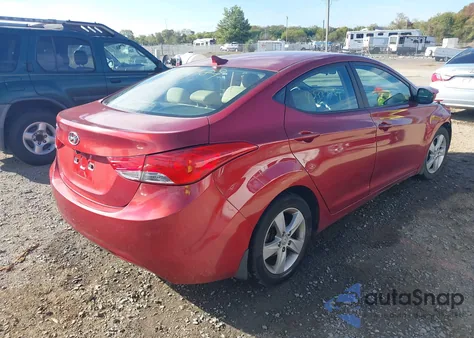 2013 Hyundai Elantra Gls from USA, damaged, VIN 5NPDH4AE6DH245048
